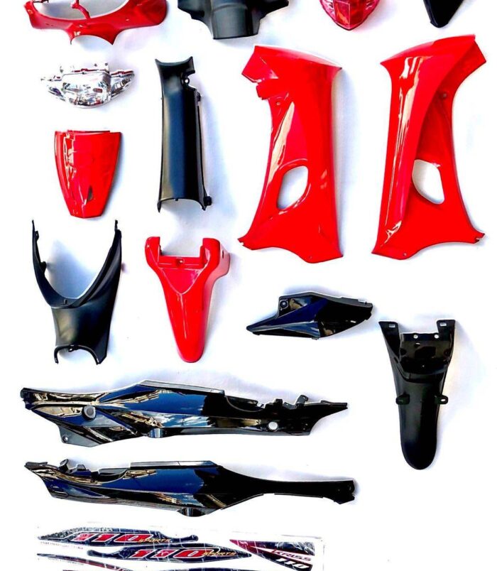 0000013628-1 ΣΕΤ ΠΛΑΣΤΙΚΑ ΚΟΚΚΙΝΟ/ΜΑΥΡΟ MODENAS KRISS 125 ΚΑΡΜΠΥΡΑΤΕΡ